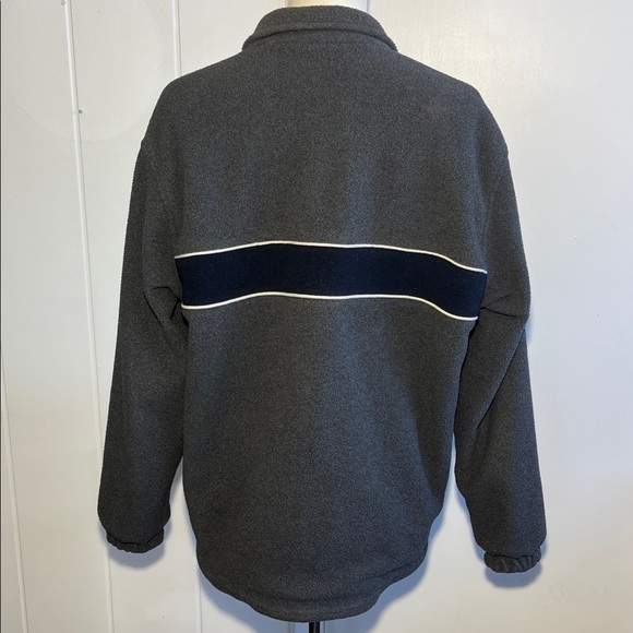 Abercrombie REVERSIBLE Navy Nylon & Grey Fleece Warm Jacket Men's Size Large - Picture 10 of 16